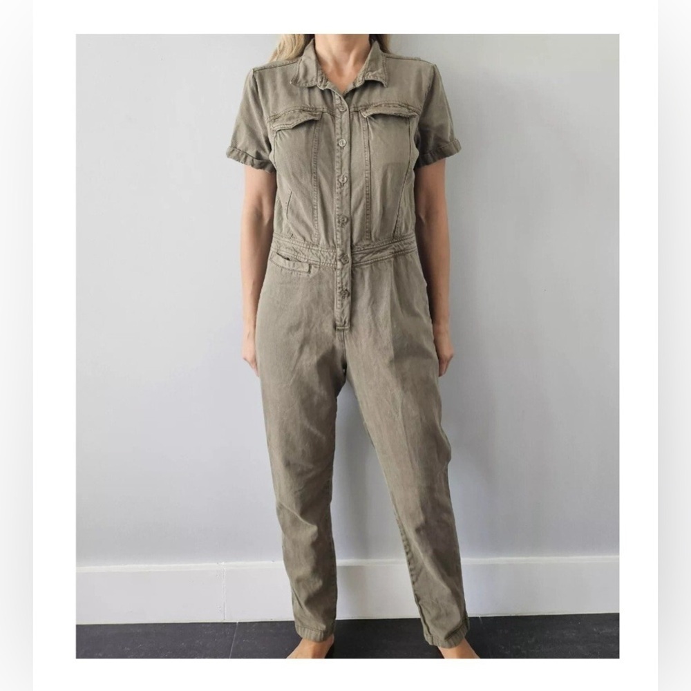 Young, Fabulous & Broke (YFB) Olive Utility Jumpsuit – Size Small